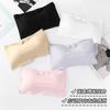 Top Tubo Antideslizante de Nylon 3030 Hilo de Hielo Sin Costuras Strapless Desmontable Inalámbrico Anti-Exposición para Mujer