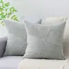 Funda de Almohada Triangular Oblicua Popular Transfronteriza Pana Geométrico Cojín Lumbar Funda de Cojín Felpa Rayada Suministros para el Hogar Funda de Almohada