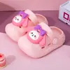 Novas Chinelos Infantis de Coelho Fofo de Verão para Meninas Crianças, Bico Fechado, Respiráveis, Duráveis, Desenho Animado, Casa, Exterior, Chinelos Macios