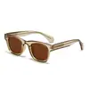 Gafas de Sol Moda 2025 Otoño Nuevas Negras Montura Cuadrada Montura Completa Marco de PC Lente de PC Visera Universales para Viajar