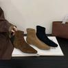 Botas Tobilleras Planas de Tacón Alto de Gamuza Mate Sencillas Otoño/Invierno 2025 Ajuste Delgado Punta Fina Botines Cortos para Mujer con Forro de Felpa