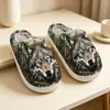 Pantuflas de Algodón de Comercio Exterior para Hombres y Mujeres, Lindas Pantuflas de Casa con Estampado de Animales de Dibujos Animados, Pod Cross-Border Jit de Una Pieza Dropshipping
