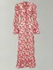 Bata larga holgada protectora del sol para vacaciones en la playa y la piscina, bata de playa floral estilo ins europeo y americano