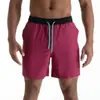 Calções de praia masculinos, calções de verão, calções de banho para spa, calções de natação, calções de quatro peças, dupla camada, tamanho grande, calças desportivas casuais impermeáveis.