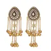 Pendientes de borla vintage transfronterizos, estilo étnico, personalidad exagerada, pendientes largos de pedrería, joyería bohemia para mujer