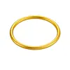 Pulseira Anel Pigmentada Dourado Areia Vietnamita para Mulheres, Artesanato Antigo Tradicional, Cor Duradoura, Pulseira de Cobre, Ouro de Imitação, Superfície Lisa, Joia Sólida Feita à Mão