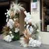 Cor de café de outono estilo retrô materiais florais materiais florais de casamento móveis macios atmosfera de outono adereços de casamento decorações flores artificiais