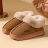 Pantuflas de Algodón Transfronterizas para Hombre, Cálidas de Invierno con Suela Gruesa, Nuevo Calzado de Exterior con Felpa, Nuevos Zapatos de Algodón Versátiles para Mujer, Etiquetado y Entrega