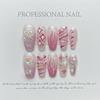 Manicura hecha a mano y2g, dulce y sexy, manicura hecha a mano, para usar uñas blancas, estudiante, novia, uñas, temperamento, nuevo trapezoide