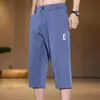 Pantalones Casuales de Verano para Hombre de Seda de Hielo Cortos Delgados Elásticos Versátiles Modernos Rectos Sueltos Deportivos