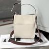 Bolsa de Couro Macio Estilo Coreano Bolsa de Mão Feminina de Luxo Ombro Único Transversal Grande Capacidade Bolsa Tote para o Dia a Dia Bolsa de Axila