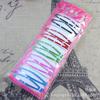 10 Presilhas BB Foscas Coloridas, Presilhas para Franja, Presilhas Laterais Elásticas Pretas Simples, Acessórios de Cabelo, Joias para Atacado
