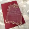 Cartão de convite acrílico convite de casamento cartão de convite acrílico gravação a laser de cristal impressão colorida UV