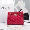 Bolsa Feminina de Comércio Exterior Atacado 2023 Nova Moda Simples Transversal Ombro Acolchoada Corrente Bolsa Quadrada Pequena Dropshipping