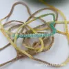 Fio de crochê degradê estilo floresta, boneca de planta verde degradê, fio brilhante, fio de algodão oco iridescente misto amarelo-verde para DIY atacado