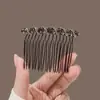 Pinza Sencilla para el Cabello para Mujer, Pinza para la Parte Trasera de la Cabeza, Accesorio para el Cabello con Pedrería, Peine de Inserción Trasera, Pinza para el Cabello sin Costuras, Pinza para el Flequillo, Herramienta de Moño de Gama Alta