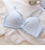 Ropa interior de encaje para niña, sujetador sin costuras ajustable, push up, con pecho pequeño e inalámbrico, parte superior fina y soporte antiflacidez