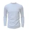 Top de capa base para hombre 2025 Nuevo Otoño e Invierno Ajuste Delgado, Camiseta Blanca de Manga Larga con Cuello Alto