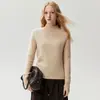 Suéter de Punto Baicai de Terciopelo con Cuello Alto, Nuevo Jersey Básico sin Costuras Todo Fósforo Otoño/Invierno 2026, Suave y Amigable con la Piel