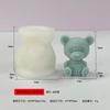 Renshan Molde de Silicona para Vela de Aromaterapia de Oso Tejido Tridimensional Transfronterizo DIY Oso Cubito de Hielo Yeso Gel Molde de Goteo