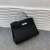 Bolso Kelly de Cuero Genuino para Mujer Cuero Suave Grande 2021 Nueva Moda Versátil Pebbled Primera Capa Piel Vacuna de Mano Bandolera