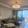 Lámpara de araña de cristal estilo francés ligero, Lámpara moderna de estilo italiano de lujo ligero para comedor, Lámpara atmosférica para dormitorio, Lámpara circular con un sentido de sofisticación de diseñador