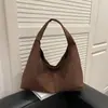 Moda Estilo Coreano Retro Bolsa Fosca para Mulheres 2026 Novo Modelo Bolsa de Ombro Texturizada Bolsa de Braço Texturizada Bolsa Grande
