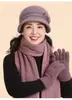 Gorro para Mujer de Mediana Edad y Ancianos Invierno Gorro de Punto Forrado de Lana Engrosado para Ancianos Gorro de Lana de Abuela o Madre Cortavientos y a Prueba de Frío