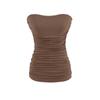 Sexy Camisola sin Espalda sin Tirantes de las Spice Girls para Mujer Verano Ropa Interior Ropa Exterior Envolvente Pecho sin Tirantes Base Top Corto