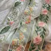 Nuevo Exquisito Encaje Organza Bordado Floral 3D Adorno para Ropa Accesorios Hecho a Mano DIY Ropa Cuello Hanfu