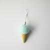 Colgante de helado de bola de fieltro de lana coreana viento INS decoraciones navideñas blanco gris rosa Macarons