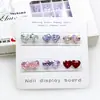 Pedras de Strass para Nail Art em Formato de Coração Geométrico de 10mm, Strass Pontiagudos K9 Coração Pêssego Brilhante Dongzhou, Acessórios para Nail Art Estilo Doce e Cool