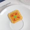 Llavero con tarjeta de personaje de fruta, colgante acrílico de doble cara, buen colgante de caqui, joyería DIY hecha a mano con materiales