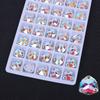 Triángulo Gordo Fondo Plano Cosido a Mano Diamante Triángulo Gordo Vidrio AB Hebilla Plana Pedrería Accesorios de Joyería DIY Accesorios de Ropa