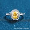 Anillo de plata de ley S925 con diseño de nicho avanzado, diamante azul, diamante rosa, diamante amarillo, para mujer, diamante de alto carbono, anillo de diamante con corte de flor de hielo, joyería de plata