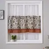 Cortina de Café Floral Pequeña Fresca Retro Cortina de Ventana Pequeña de Cocina Americana Coreana de Gama Alta Cortina Corta