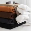 Calça Yamamoto Cor de Abóbora com Forro de Fleece para Mulheres, Outono 2026, Calça Esportiva de Corte Reto Ampla para Figuras Baixas, Calça Casual de Perna Larga