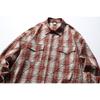 Três Peças Moda Americana Marca Plaid Acolchoado Camisa Masculina Manga Longa Senso de Design Camisa Xadrez SC1139
