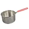 Cesta de Fritura em Aço Inoxidável Comercial Longa para Batatas Fritas Cesta de Fritura para Fritadeira Elétrica Cesta de Fritura Filtro Malha de Fritura Peneira Espessada