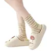 Calcetines de algodón puro para mujer, con borde suelto, calcetines finos de algodón para dormir, calcetines posparto para personas mayores, mujeres embarazadas y posparto, adecuados para dormir en habitaciones con aire acondicionado