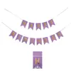Faixa de Aniversário Feliz com Folha Dourada Bandeirinhas Triangulares Coloridas Decoração Festiva Suprimentos de Decoração Multi-Cenário para Festa de Aniversário