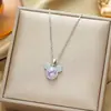 Colar de Aço Titânio Prata Zircônia Celebridade da Internet Venda Quente Nicho Feminino Novo Design Sensação Elegante Corrente Clavícula Joia