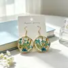 Artículos Populares Transfronterizos Lote Mixto Flores Reales Flores Secas Lámina de Oro Resina Aretes Florales Hechos a Mano Joyería al por Mayor Aretes de Regalo