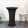 Capa de Mesa Alta Cor Sólida Transfronteiriça Toalha de Mesa para Banquete de Bar Capa de Mesa Redonda para Coquetel Toalha de Mesa Branca Elástica Resistente ao Desgaste