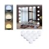 Kit de Iluminação de Maquiagem Transfronteiriço com 10 Peças e USB, Espelho com Dimmer de Três Cores, Lâmpada de Espelho de Maquiagem, Luz Frontal de Espelho Hollywood, Sucesso de Vendas Transfronteiriço