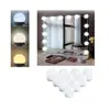 Lámpara de maquillaje espejo led faro giratorio enrollacables atenuación tonificación espejo de maquillaje luz de relleno tocador 10 bombillas transfronterizo