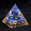 Produto Novo Transfronteiriço 5cm Pirâmide Cristal Natural Bola Pequena Pedra Triturada Pirâmide Epóxi Artesanato Ornamento