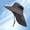 Visera Protectora Solar UV para Hombre Protección Facial y de Cuello Pesca Construcción Integrada Protección Solar Sitio de Construcción Pesca Sombrero de Pescador Logo Personalizado