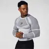 Camiseta de Fitness Cross-Border YOUNGAL Ajustada Masculina Top Esportivo para Treino Secagem Rápida Alta Elasticidade GYMSHARK