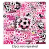53 adesivos originais de futebol rosa, adesivos transfronteiriços desenhados à mão com tema esportivo da Copa do Mundo para carro e laptop